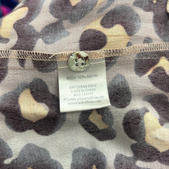 Mara Hoffman | leopard print shirt-dress mini sleeveless button up size small - Picture 14 of 14